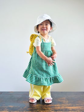 「アイテム（スカート）」を使った、KOOOさん（キッズ・90cm）の夏コーディネート