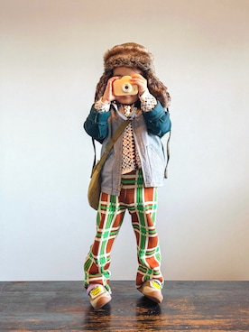 「アイテム（その他アウター）」を使った、KOOOさん（キッズ・90cm）の冬コーディネート