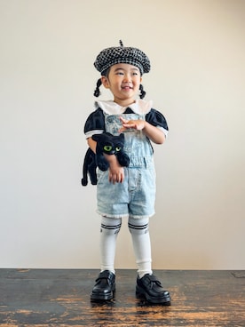 「アイテム（レッグウェア）」を使った、KOOOさん（キッズ・90cm）の秋コーディネート