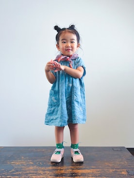「アイテム（ソックス/靴下）」を使った、KOOOさん（キッズ・90cm）の夏コーディネート