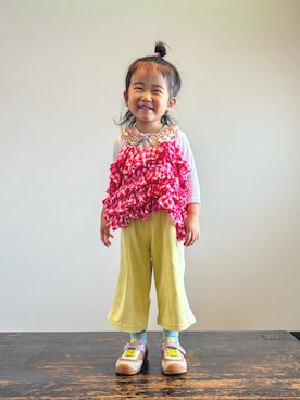 「アイテム（パンツ）」を使った、KOOOさん（キッズ・90cm）の秋コーディネート