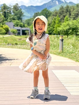 「アイテム（ワンピース）」を使った、KOOOさん（キッズ・90cm）の夏コーディネート