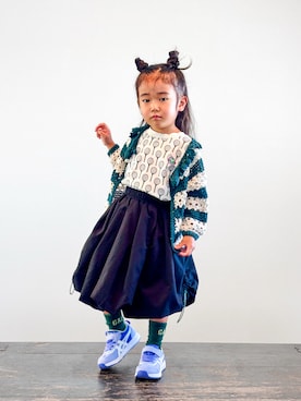 「アイテム（ソックス/靴下、その他）」を使った、KOOOさん（キッズ・100cm）の秋コーディネート
