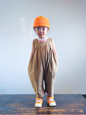 「The animals observatory（ジ・アニマルズ・オブザーバトリー）のアイテム」を使った、KOOOさん（キッズ・90cm）の夏コーディネート