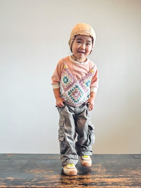 「アイテム（ママ＆ベビー）」を使った、KOOOさん（キッズ・90cm）の秋コーディネート