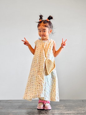 「アイテム（ソックス/靴下、ベージュ系）」を使った、KOOOさん（キッズ・100cm）の秋コーディネート