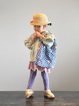 「アイテム（ワンピース/ドレス）」を使った、KOOOさん（キッズ・90cm）の春コーディネート