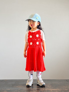 「アイテム（ワンピース）」を使った、KOOOさん（キッズ・90cm）の夏コーディネート