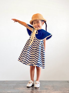 「Handmade（ハンドメイド）のアイテム」を使った、KOOOさん（キッズ・90cm）の夏コーディネート