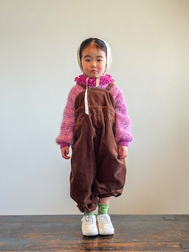 「Onitsuka Tiger（オニツカタイガー）のアイテム」を使った、KOOOさん（キッズ・90cm）の春コーディネート