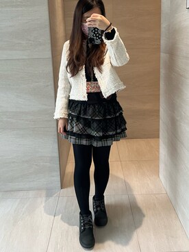 「Scottish House（スコティッシュハウス）のアイテム」を使った、婷婷さん（レディース・160cm）の秋コーディネート