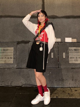 「UNIQLO（ユニクロ）の50色ソックス（消臭機能付き）（ソックス/靴下）」を使った、sumさん（レディース・170cm）の春コーディネート