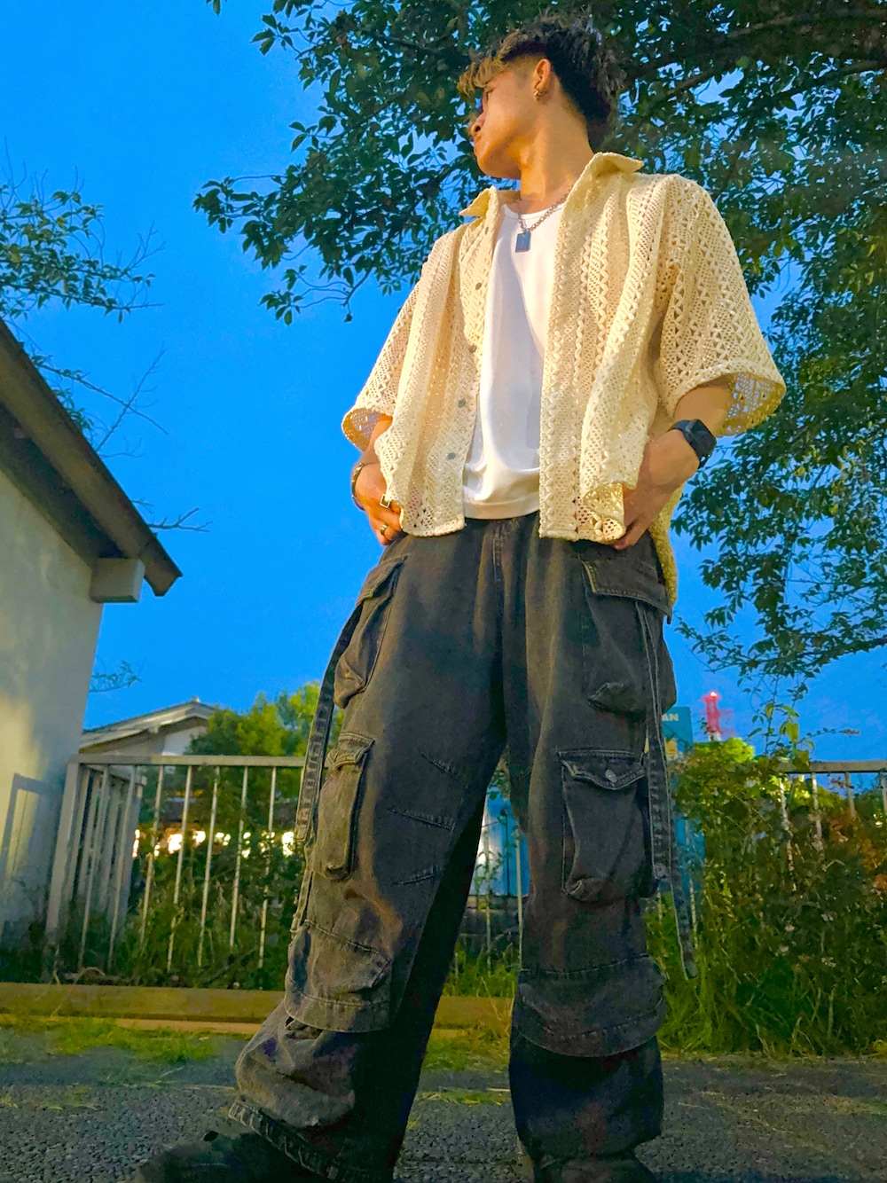 parachute cargo pants denim / TR（デニムパンツ）｜ADRER