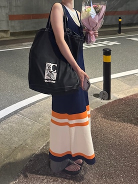 「タンクワンピース」｜しはしーさん（レディース・170cm）の夏コーディネート