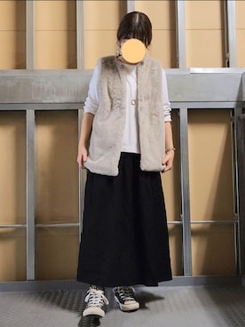 「出勤コーデ」｜「アイテム（アクセサリー）」を使った、kana 𖥧𖤣さん（レディース・155cm）の秋コーディネート