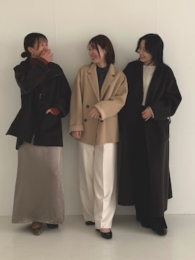 「アイテム（その他アウター）」を使った、美波さん（レディース・158cm）の秋コーディネート