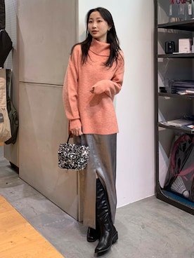 美波さん（レディース・158cm）の冬コーディネート