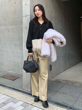 美波さん（レディース・158cm）の冬コーディネート