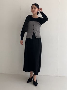 「アイテム（ワンピース/ドレス）」を使った、美波さん（レディース・158cm・20代）の冬コーディネート