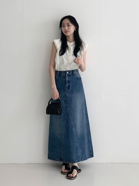 「URBAN RESEARCH ROSSO WOMEN（アーバンリサーチ　ロッソ）のアイテム（スカート）」を使った、美波さん（レディース・158cm）の春コーディネート