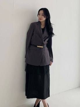 「アイテム（その他アウター）」を使った、美波さん（レディース・158cm）の夏コーディネート