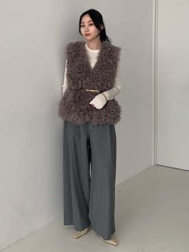 「アイテム（その他シューズ）」を使った、美波さん（レディース・158cm）の秋コーディネート