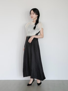 「アイテム（ワンピース/ドレス）」を使った、美波さん（レディース・158cm・20代）の夏コーディネート