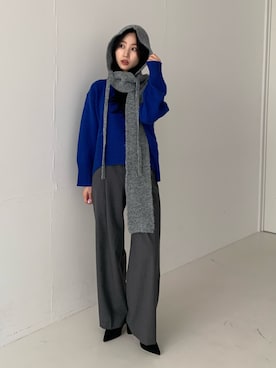 「アイテム（その他シューズ）」を使った、美波さん（レディース・158cm）の秋コーディネート