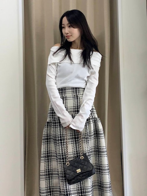 セール】F by ROSSO ツイードチェックスカート（スカート）｜F by