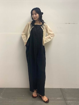 「骨格ウェーブ」｜「アイテム（オールインワン・サロペット）」を使った、美波さん（レディース・158cm）の夏コーディネート