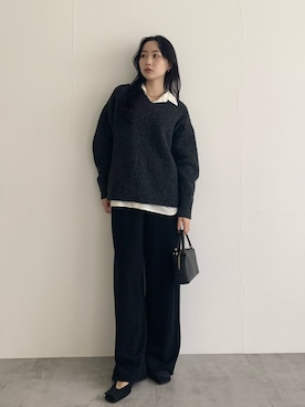 「アイテム（パンプス）」を使った、美波さん（レディース・158cm・20代）の秋コーディネート