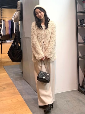 「doors」｜「アイテム（ハンチング/ベレー帽）」を使った、美波さん（レディース・158cm）の冬コーディネート