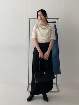 「アイテム（スカート）」を使った、美波さん（レディース・158cm・20代）の夏コーディネート