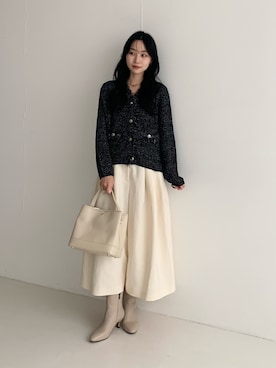 「キュロット」｜美波さん（レディース・158cm）の秋コーディネート