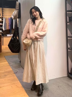 「スカートコーデ」｜美波さん（レディース・158cm）の秋コーディネート