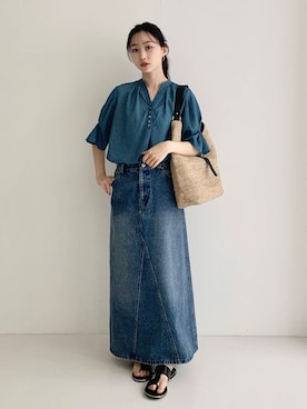 「URBAN RESEARCH ROSSO WOMEN（アーバンリサーチ　ロッソ）のアイテム（スカート）」を使った、美波さん（レディース・158cm）の春コーディネート