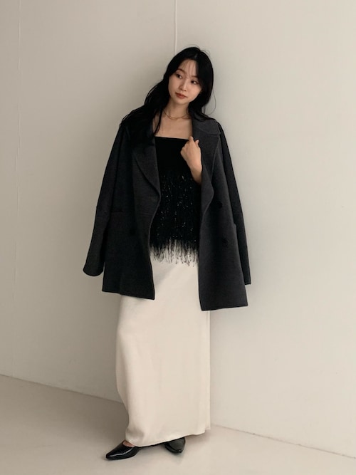 YENN イエン PEA COAT ピーコート 新品 未使用 YENN（イエン）の「YENN ダブルフェイスピーコート（ピーコート）」 - WEAR