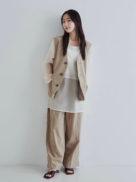 「protagonista」｜美波さん（レディース・158cm）の春コーディネート