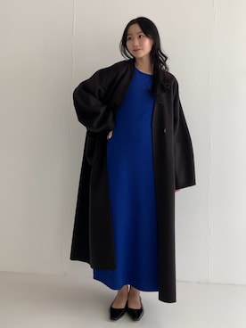 「アイテム（ワンピース）」を使った、美波さん（レディース・158cm・20代）の冬コーディネート