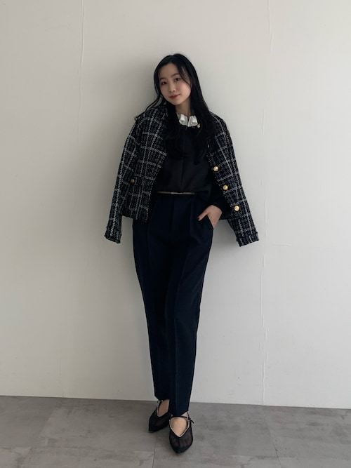 WEB限定』ツイードノーカラージャケット（ノーカラージャケット