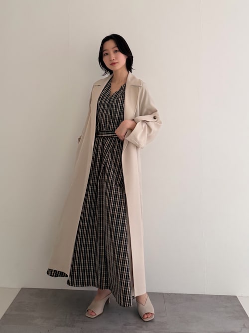 WEB/一部店舗限定』チェックカシュクールワンピース（ワンピース