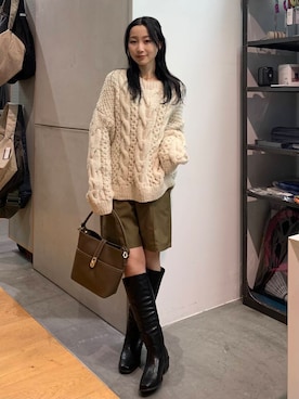 美波さん（レディース・158cm）の冬コーディネート