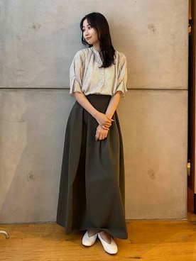 「アイテム（パンプス）」を使った、美波さん（レディース・158cm）の夏コーディネート