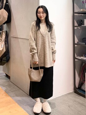 美波さん(レディース・158cm)の冬コーディネート