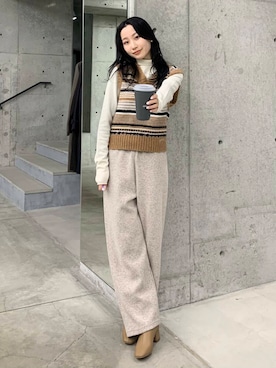 美波さん(レディース・158cm)の冬コーディネート