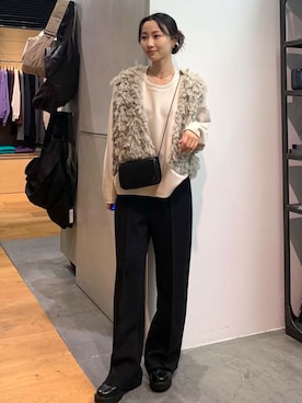 美波さん（レディース・158cm）の冬コーディネート