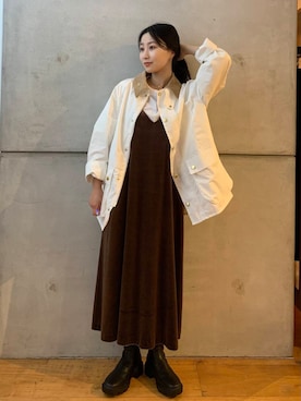 「秋服」｜「アイテム（その他アウター）」を使った、美波さん（レディース・158cm）の秋コーディネート