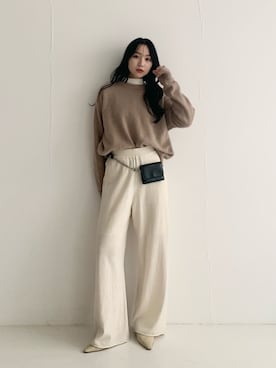 「アイテム（その他シューズ）」を使った、美波さん（レディース・158cm）の秋コーディネート