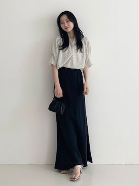 「キュプラ」｜美波さん（レディース・158cm）の春コーディネート
