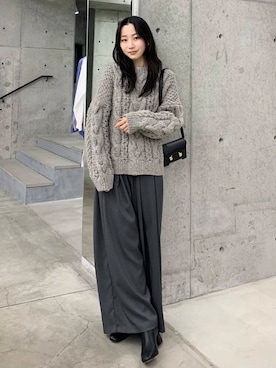 美波さん（レディース・158cm）の冬コーディネート